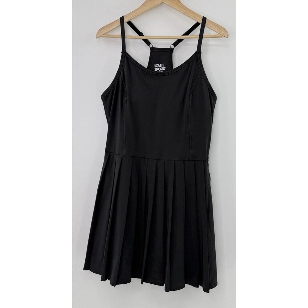 Love & Sports Game On Tennis Dress Black XL (14/16) Preppy Academia Boho‎